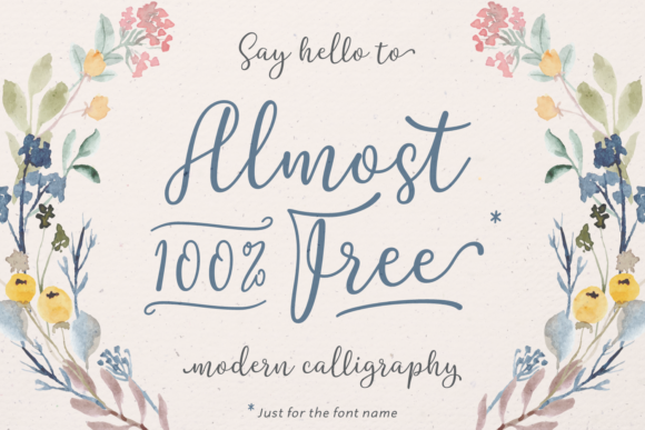 Almost 100 Free: A Bold Script Typeface for Editorial Design