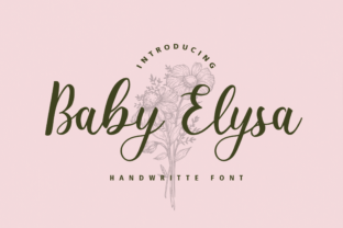Baby Elysa: A Sophisticated Script Handwritten Font for Editorial Design