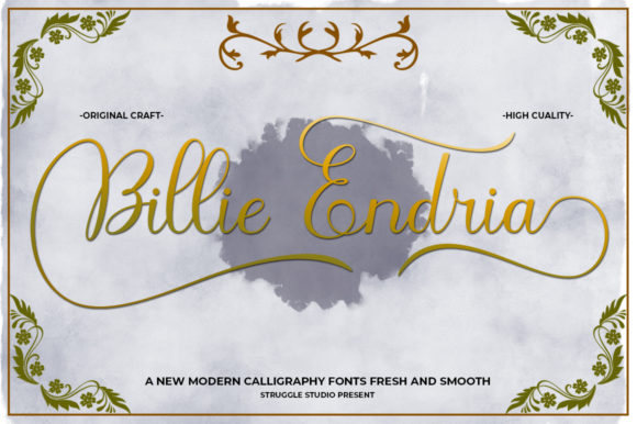 Billie Endria: A Sophisticated Script for Modern Design