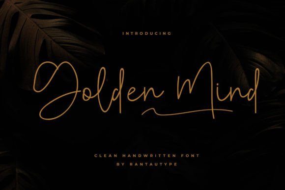 Golden Mind: A Sweet Script Handwritten Font for Personal Branding