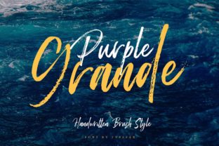 Purple Grande: A Daring Script Handwritten Typeface for Editorial Design